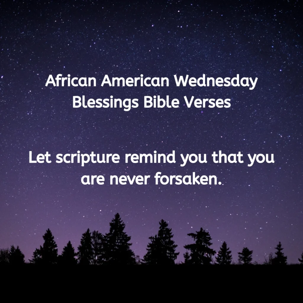 African American Wednesday Blessings Bible Verses