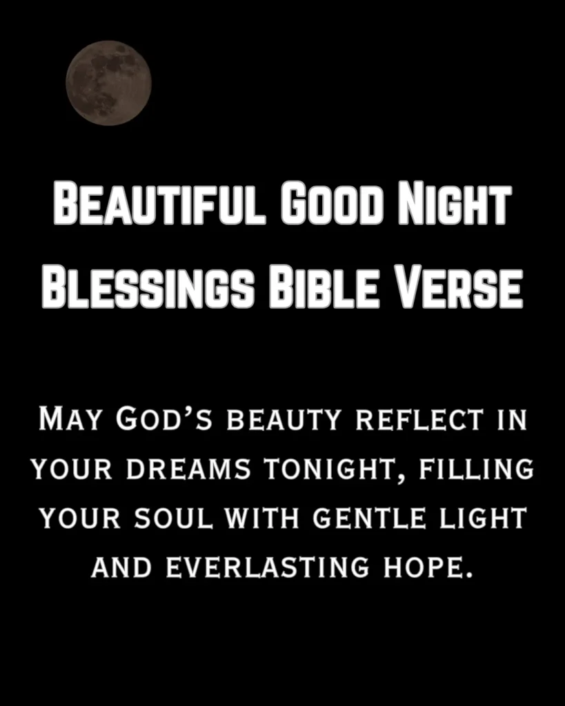 Beautiful Good Night Blessings Bible Verse