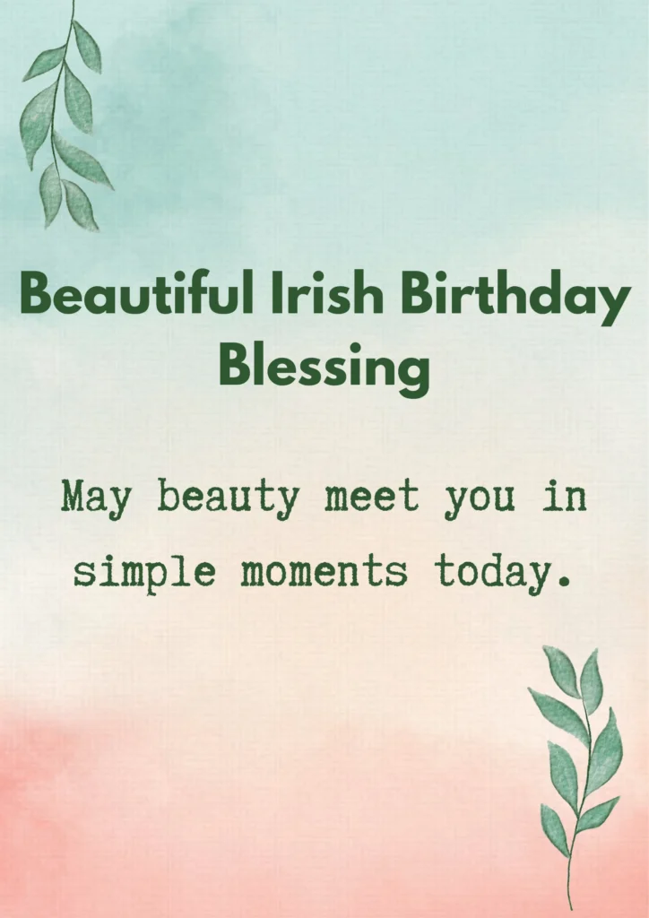 Beautiful Irish Birthday Blessing