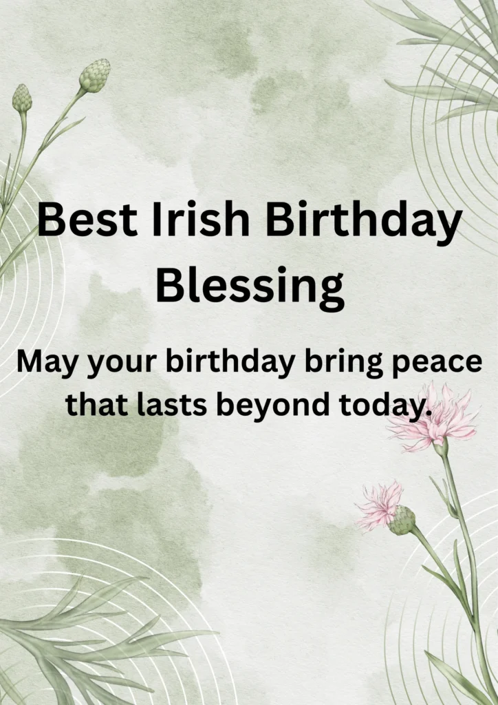 Best Irish Birthday Blessing