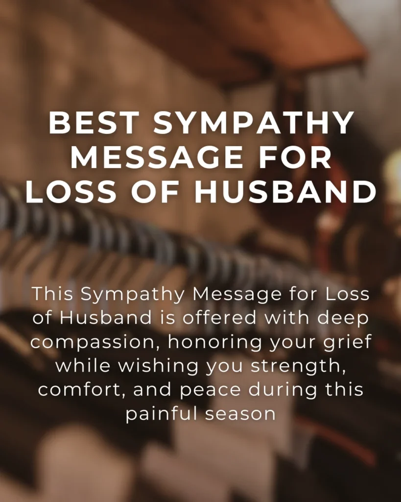 Best Sympathy Message For Loss Of Husband