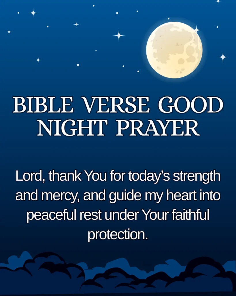Bible Verse Good Night Prayer
