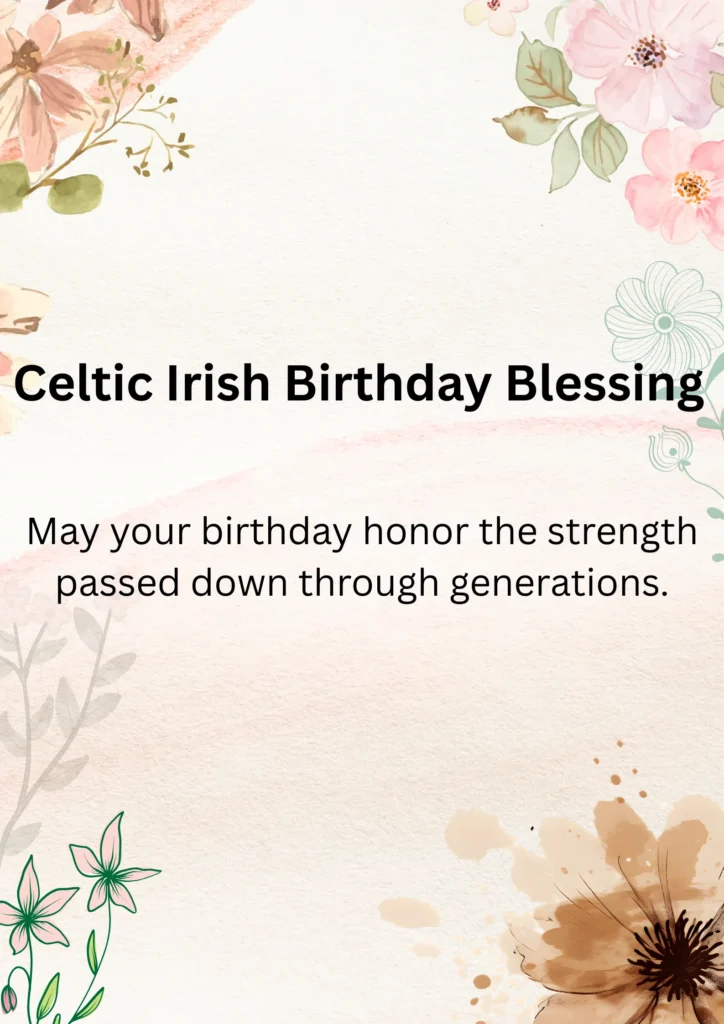Celtic Irish Birthday Blessing