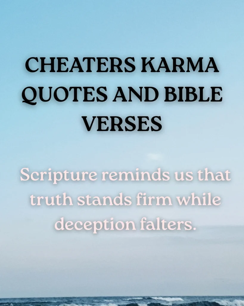 Cheaters Karma Quotes And Bible Verses