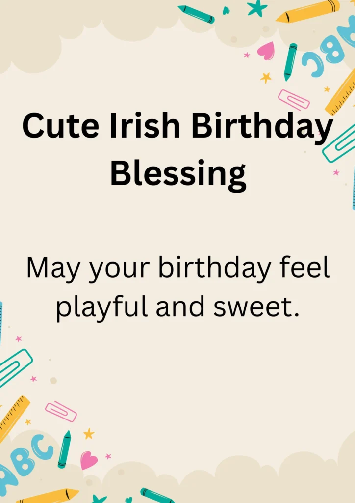 Cute Irish Birthday Blessing