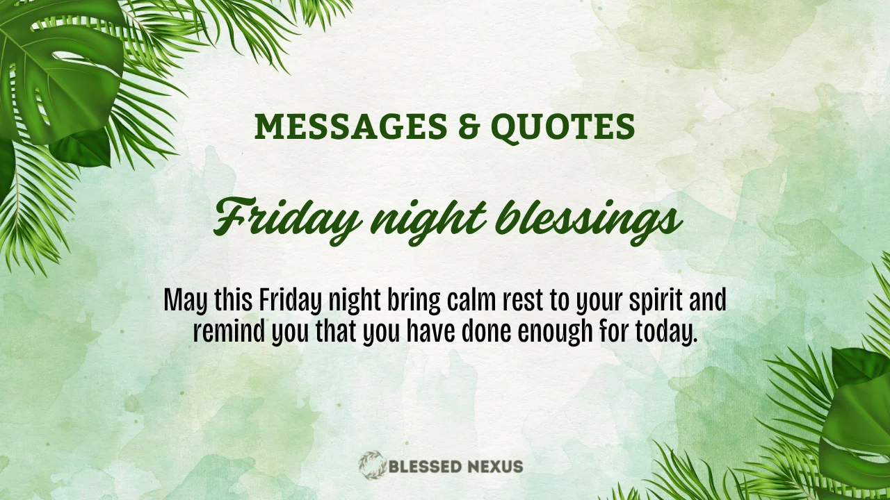 Friday night blessings