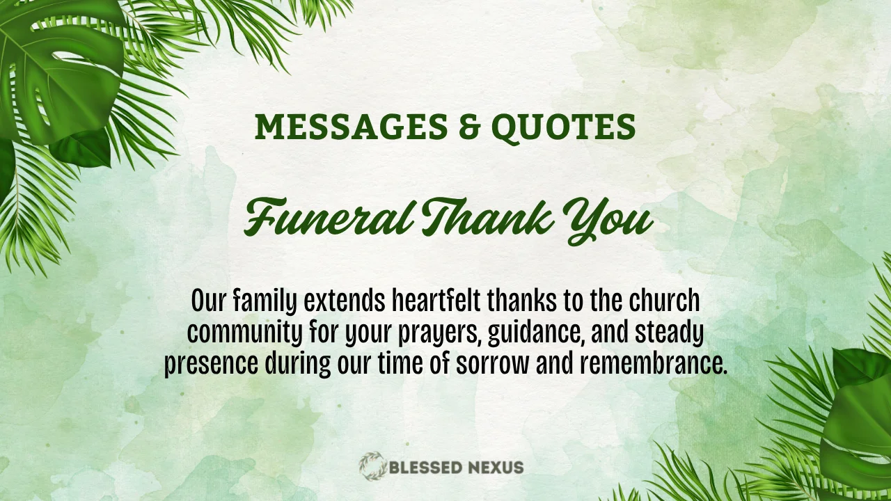 Funeral Thank You Message From Family
