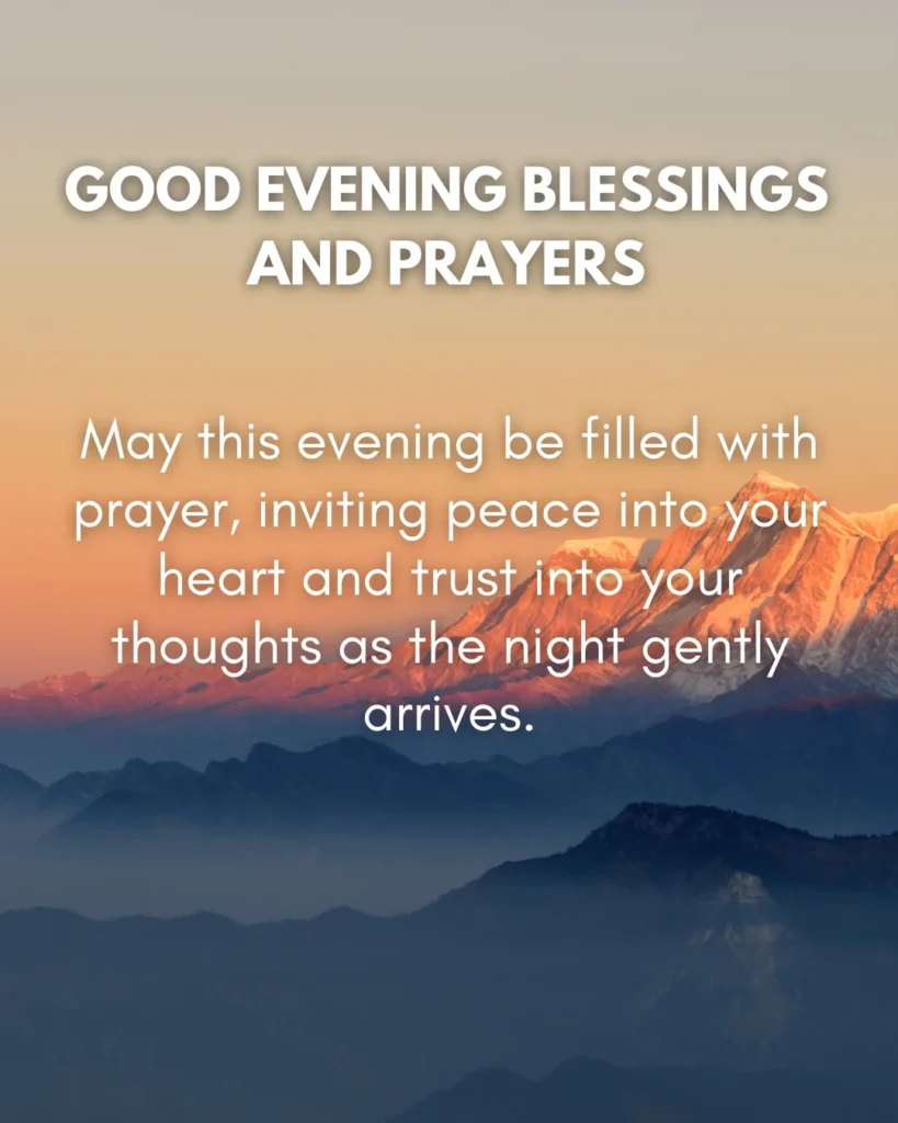 Good Evening Blessings And Prayers