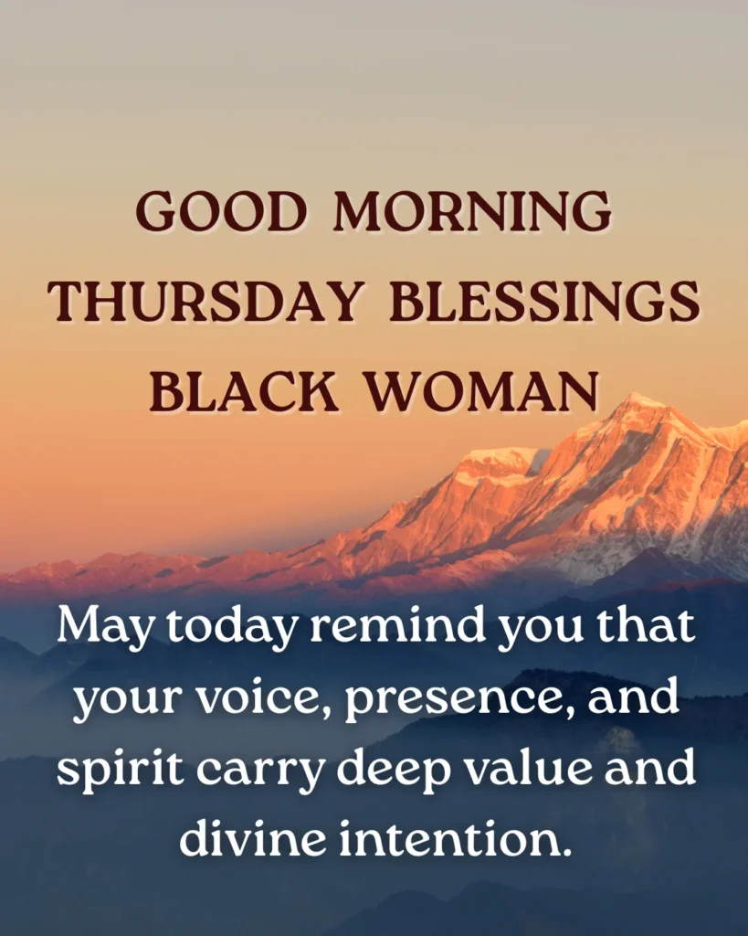 Good Morning Thursday Blessings Black Woman