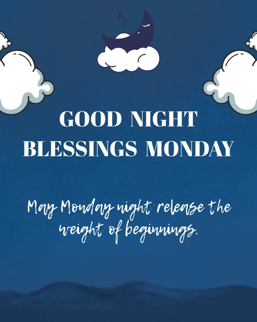 Good Night Blessings Monday