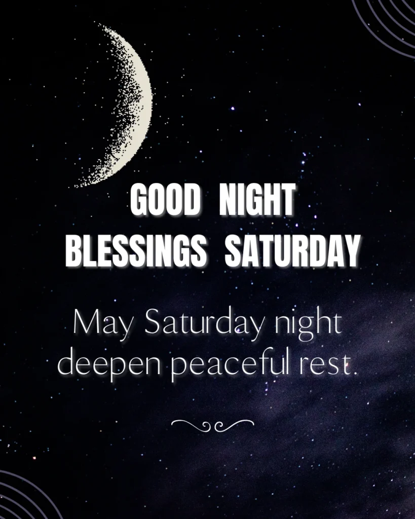 Good Night Blessings Saturday