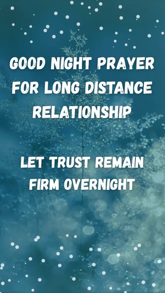 Good Night Prayer For Long Distance Relationship