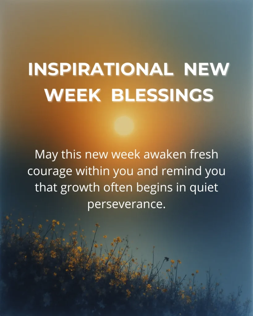 Inspirational New Week Blessings