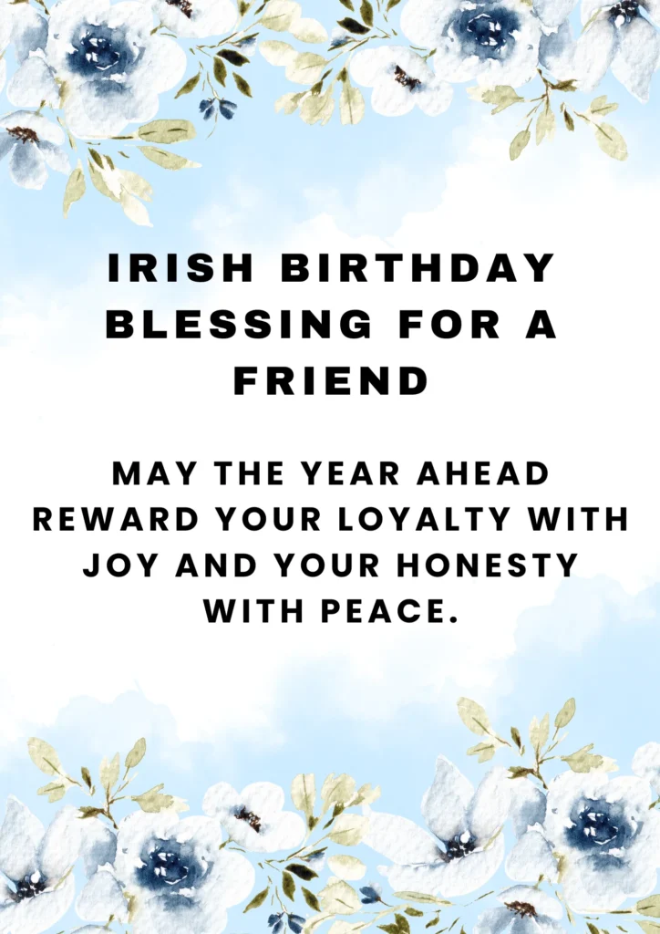 Irish Birthday Blessing For A Friend