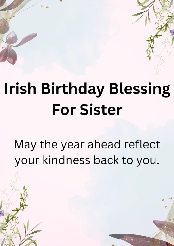 Irish Birthday Blessing For Sister