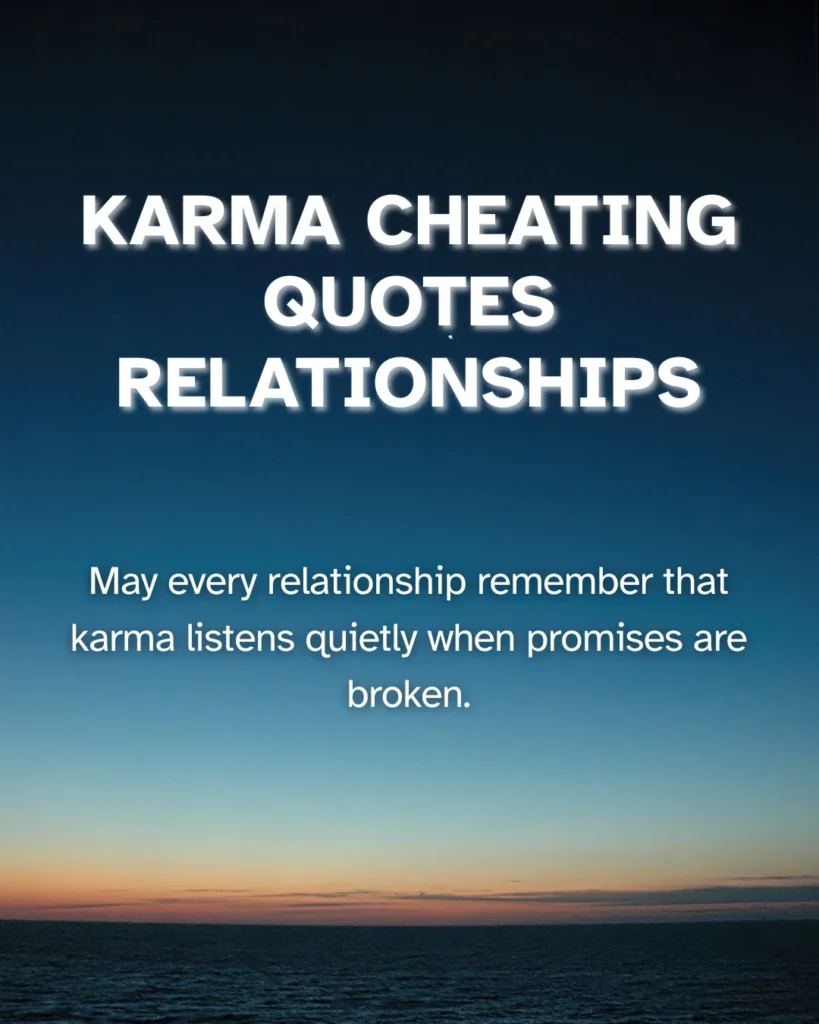 Karma cheating quotes relationships
