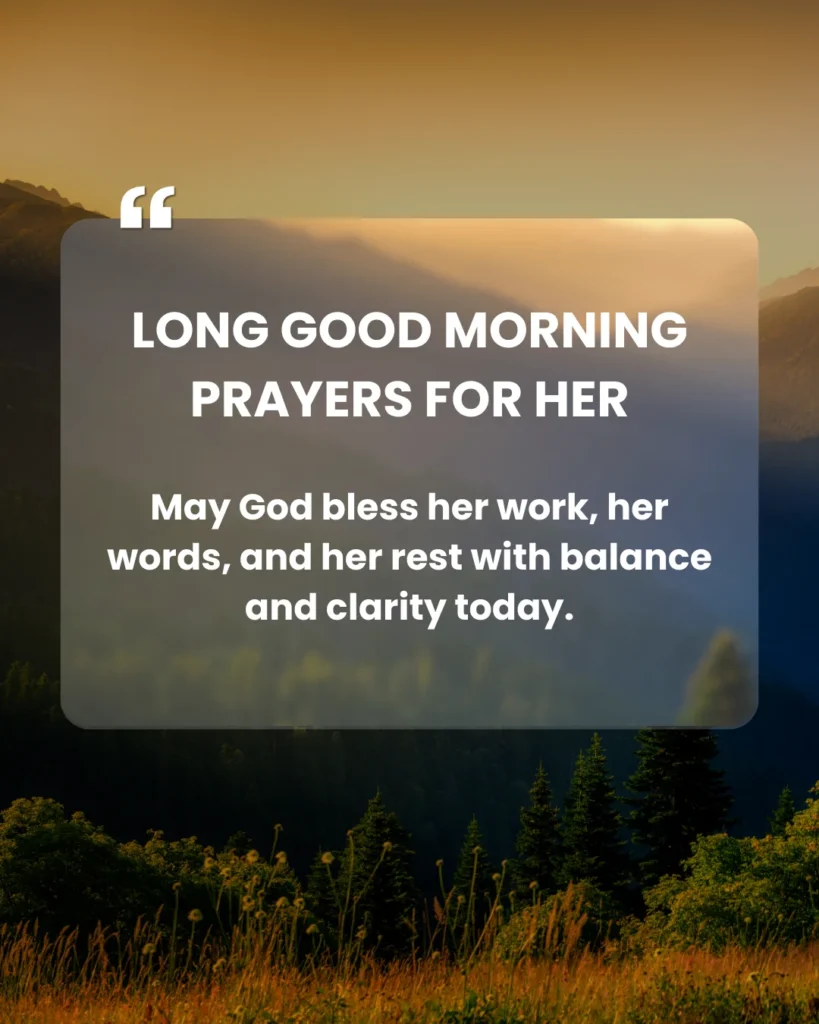 Long Good Morning Prayers For Her