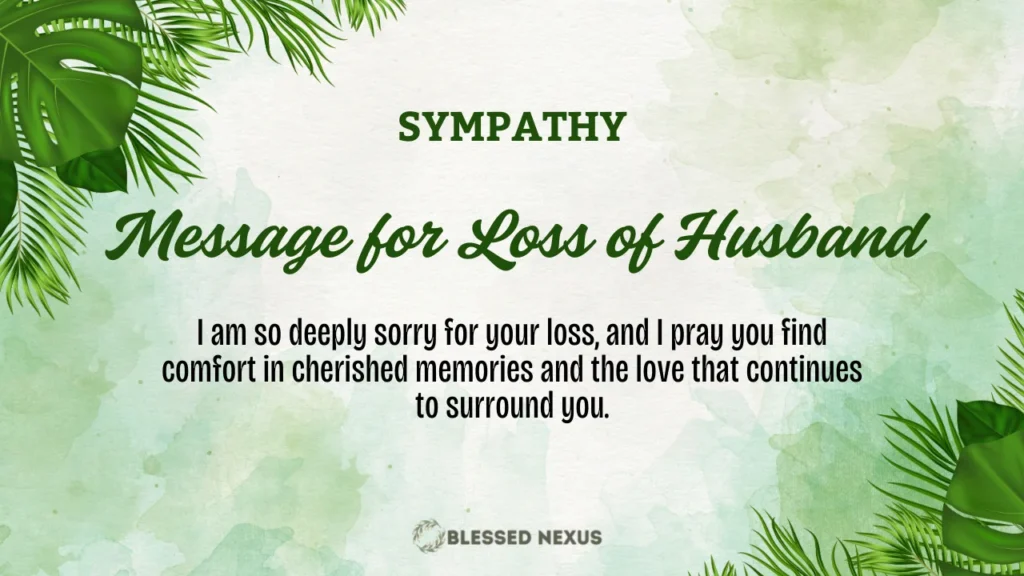 Message for Loss of Husband