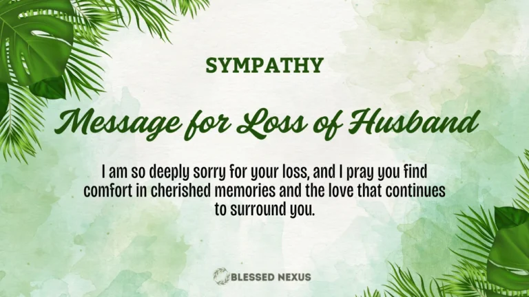 Message for Loss of Husband