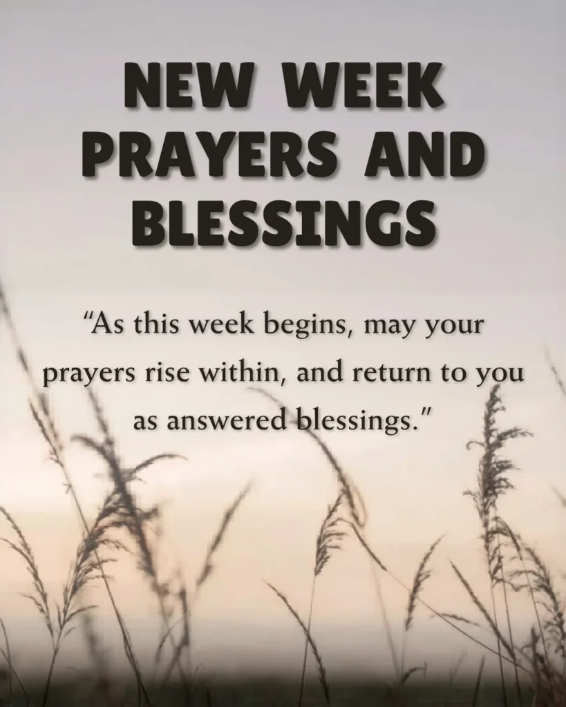 New Week Prayers and Blessings.