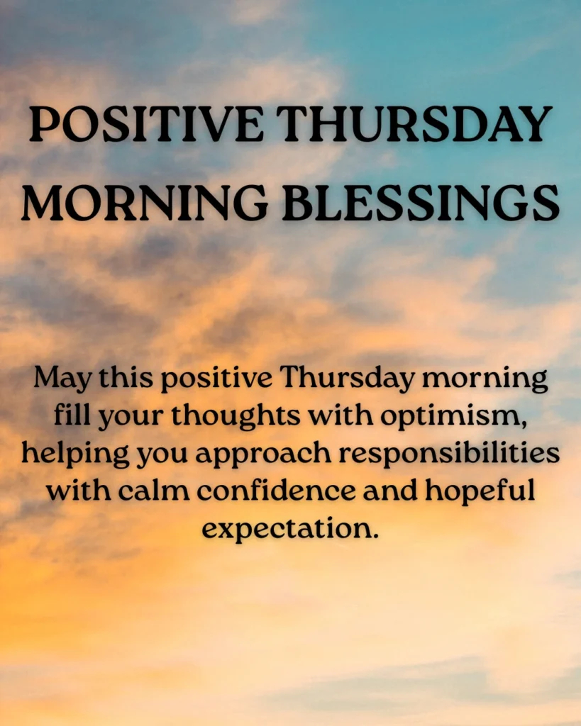 Positive Thursday Morning Blessings
