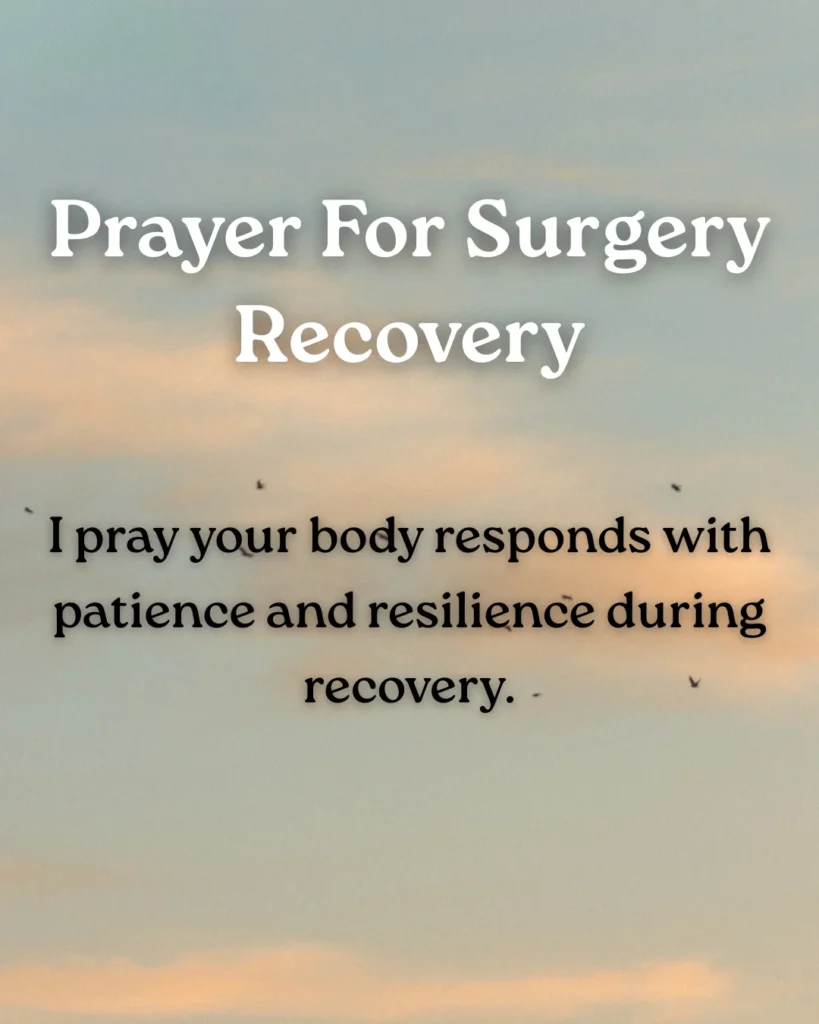 Prayer For Surgery Recovery