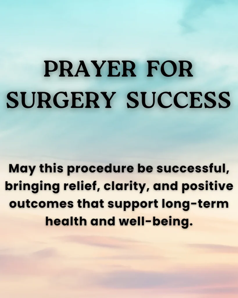 Prayer For Surgery Success