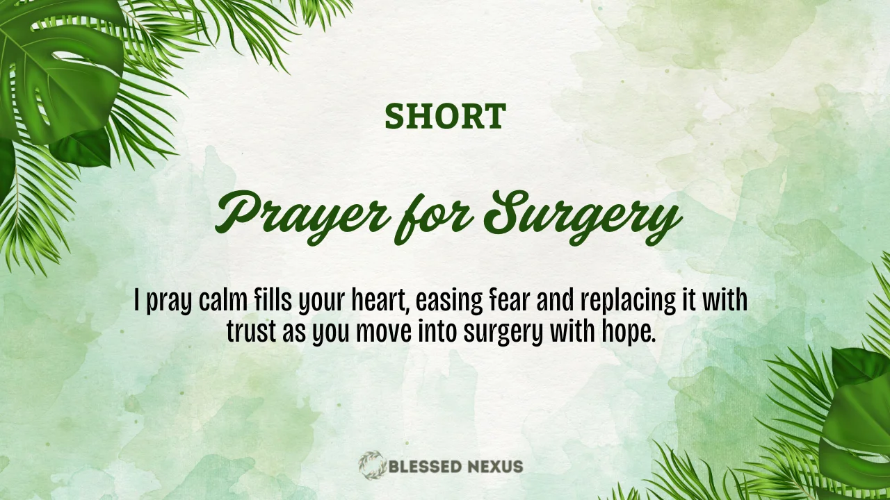 Prayer for Surgery