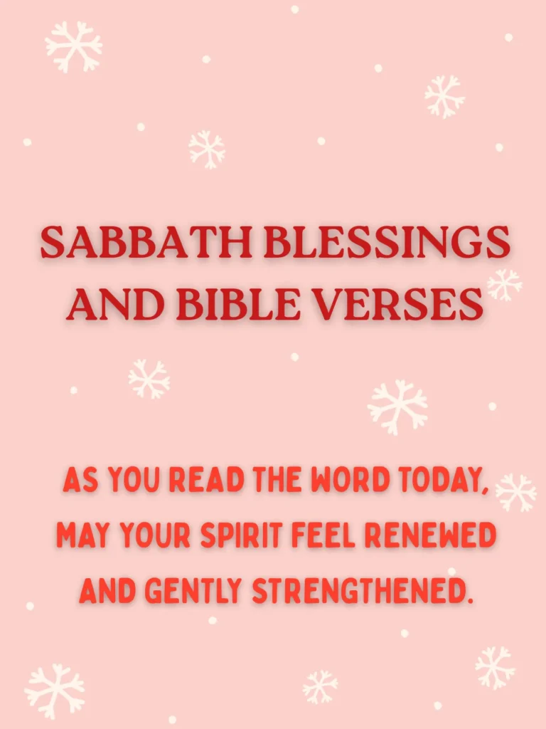 Sabbath Blessings And Bible Verses