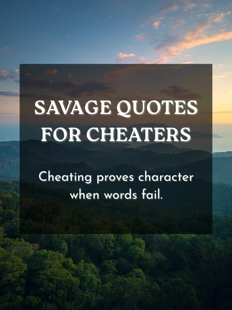 Savage Quotes For Cheaters