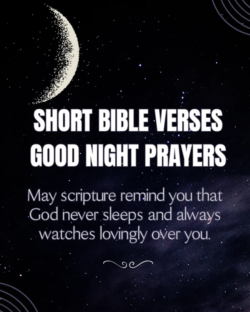 Short Bible Verses Good Night Prayers