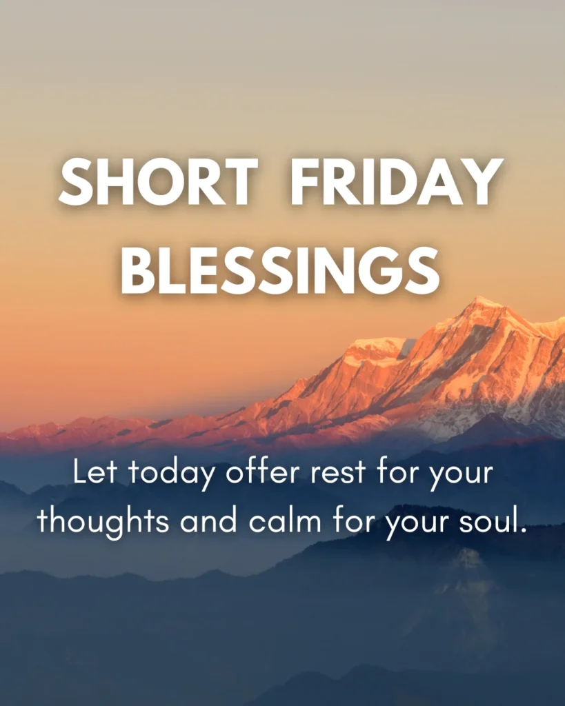 Short Friday Blessings