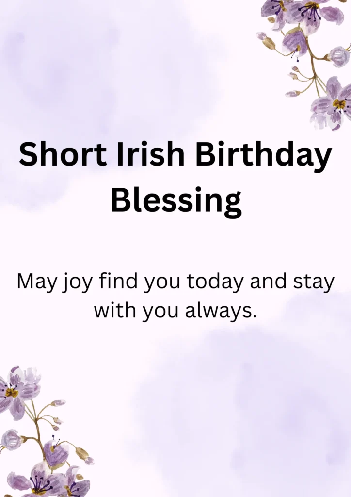 Short Irish Birthday Blessing