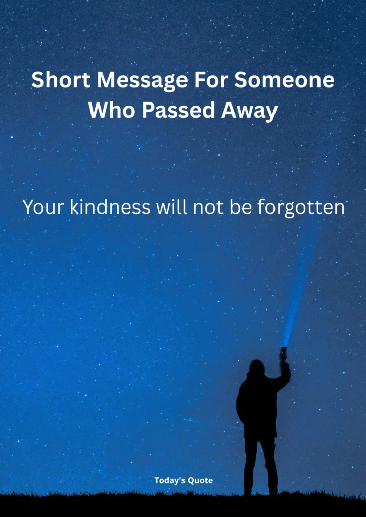 Short Message For Someone Who Passed Away