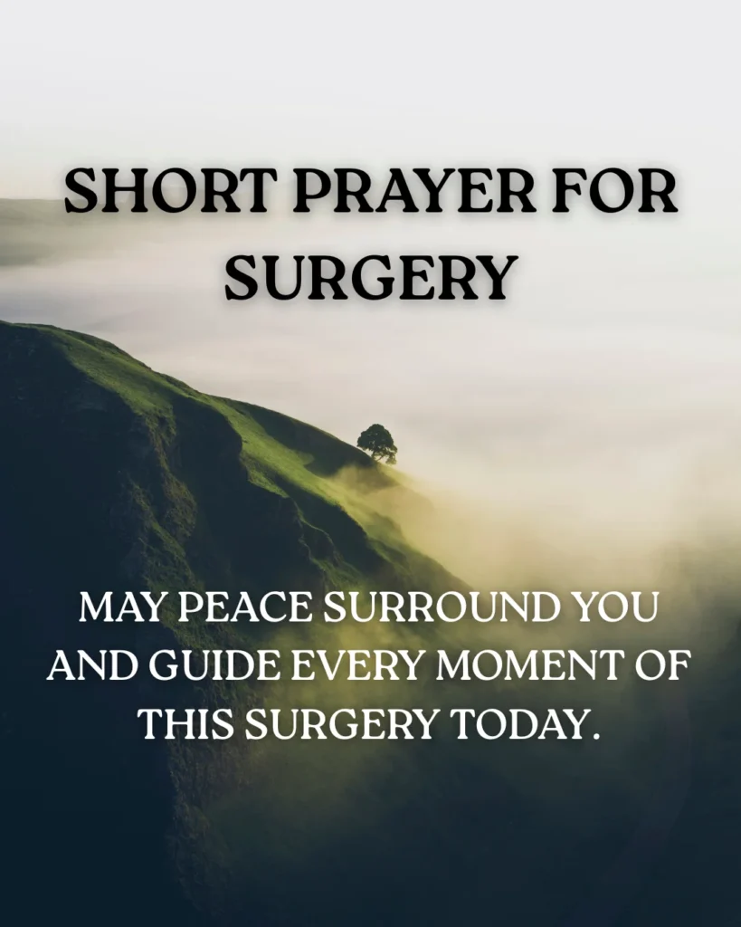 Short Prayer For Surgery