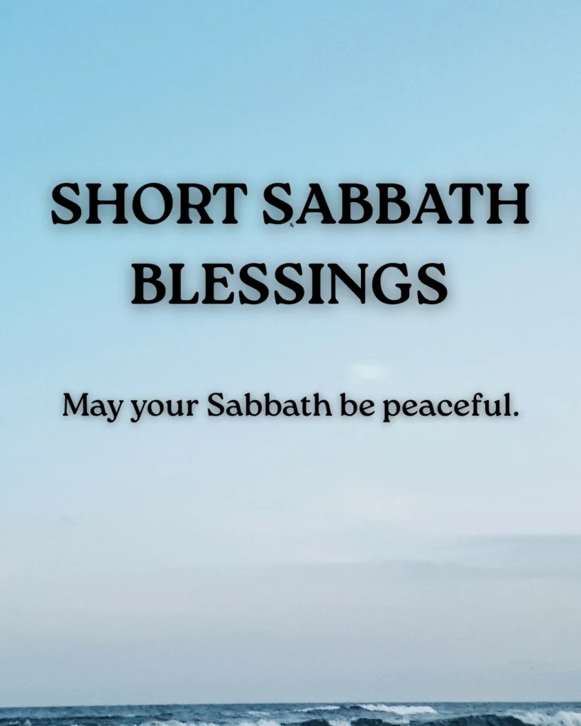 Short Sabbath Blessings