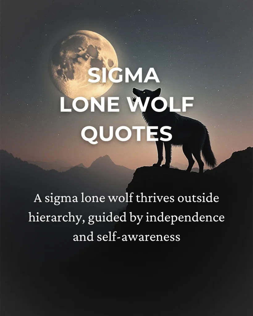Sigma Lone Wolf Quotes
