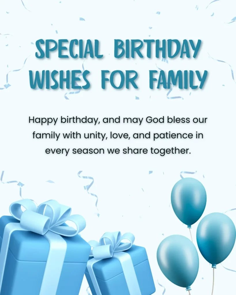 Special Birthday Wishes For Family