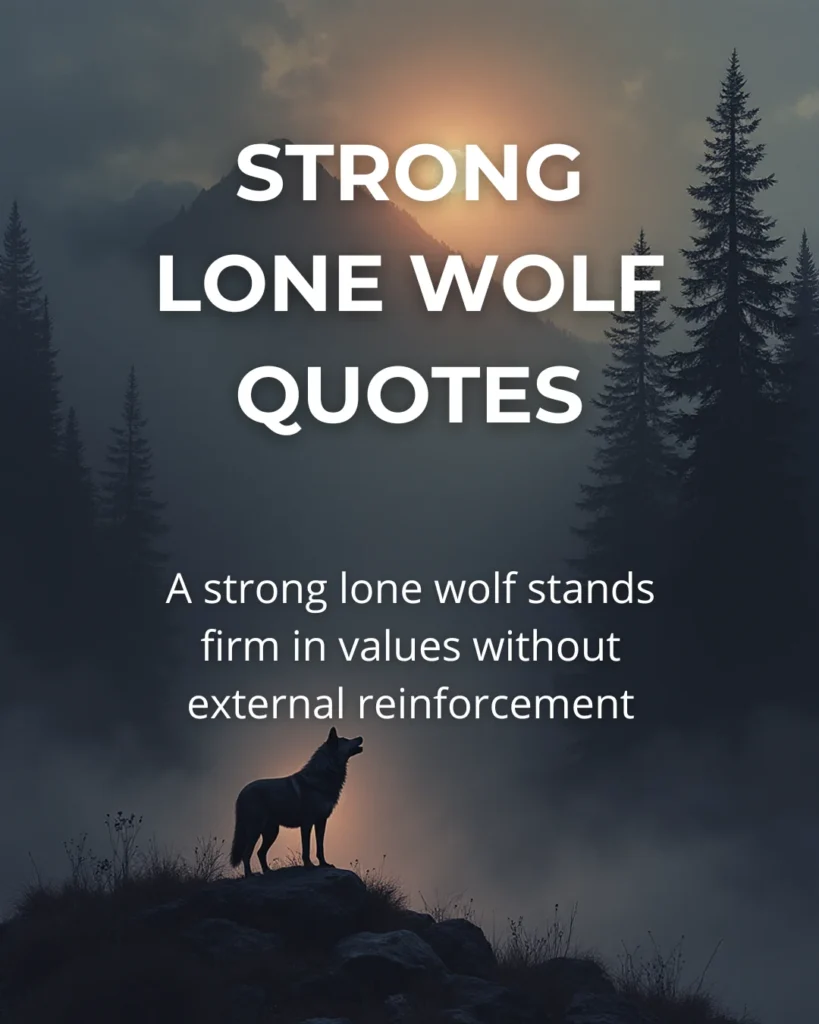 Strong Lone Wolf Quotes