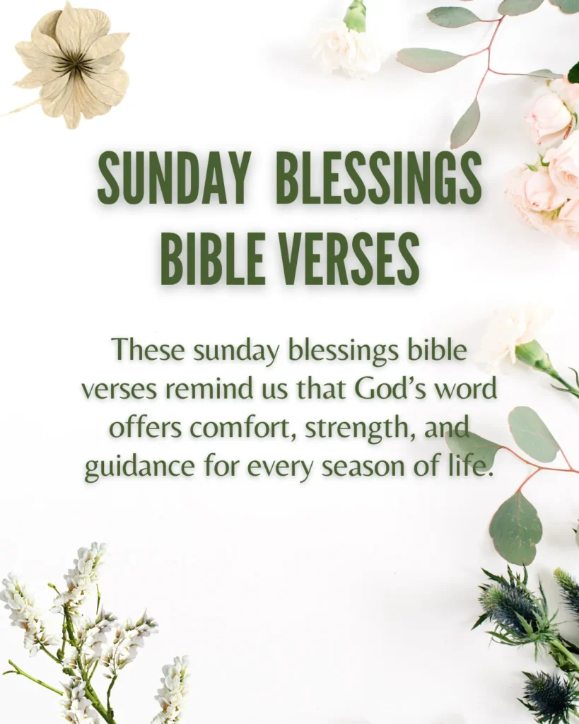 Sunday Blessings Bible Verses