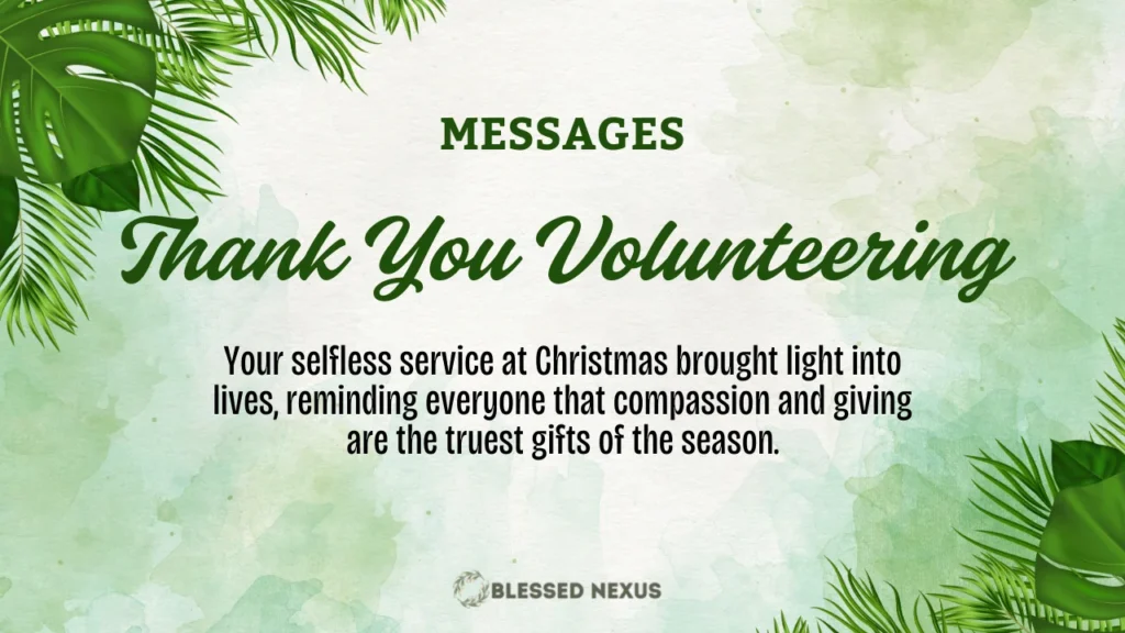 Thank You Volunteering