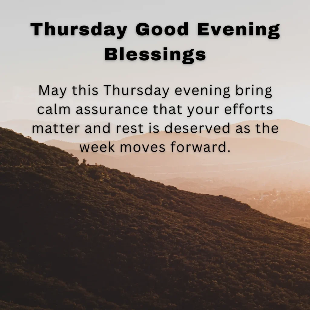 Thursday Good Evening Blessings