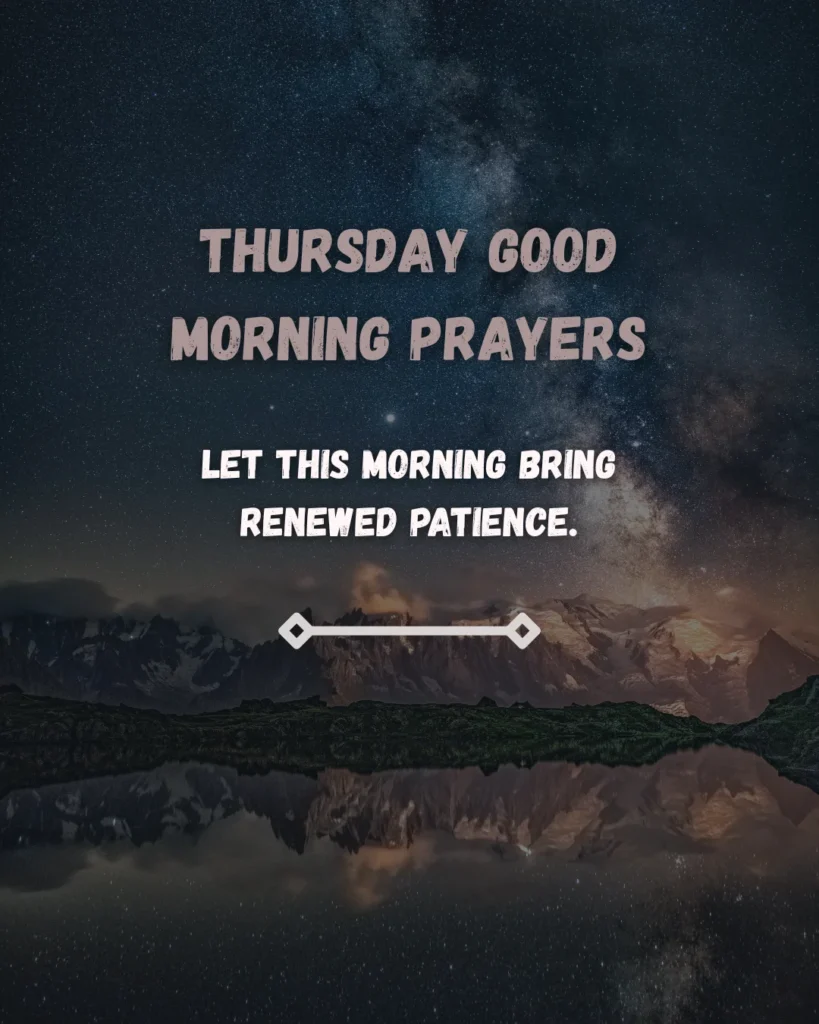 Thursday Good Morning Prayers