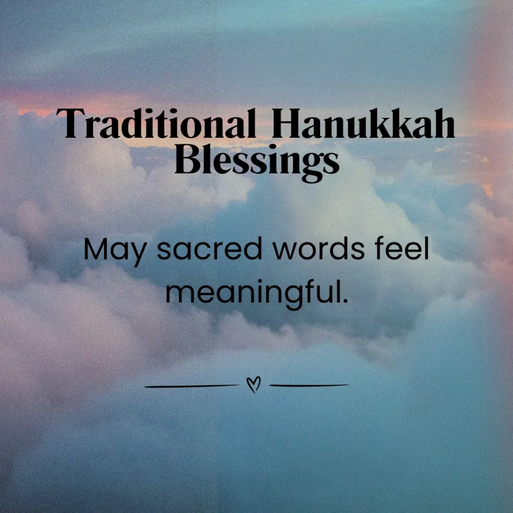 Traditional Hanukkah Blessings