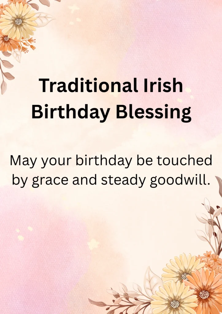 Traditional Irish Birthday Blessing