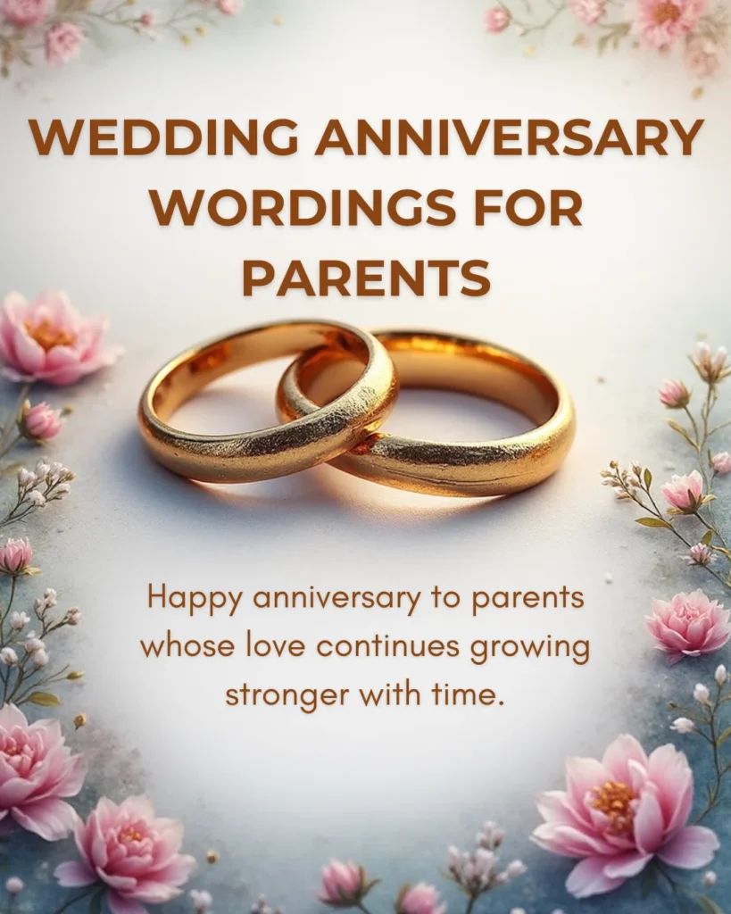 Wedding Anniversary Wordings For Parents