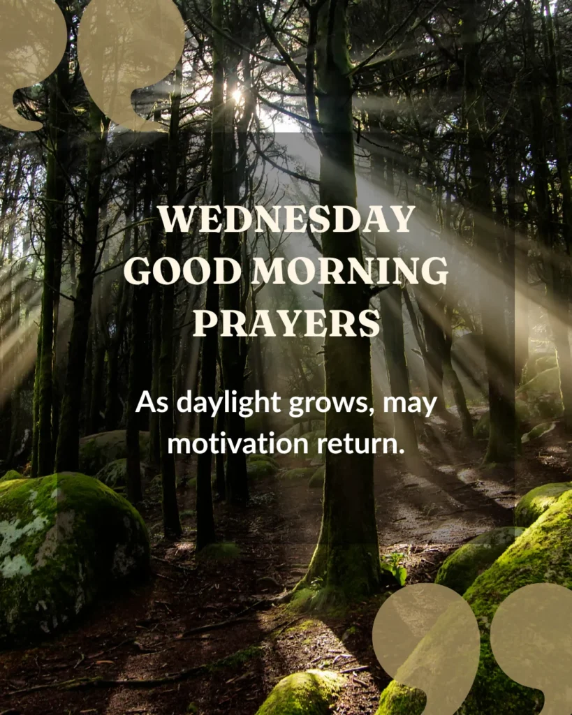 Wednesday Good Morning Prayers