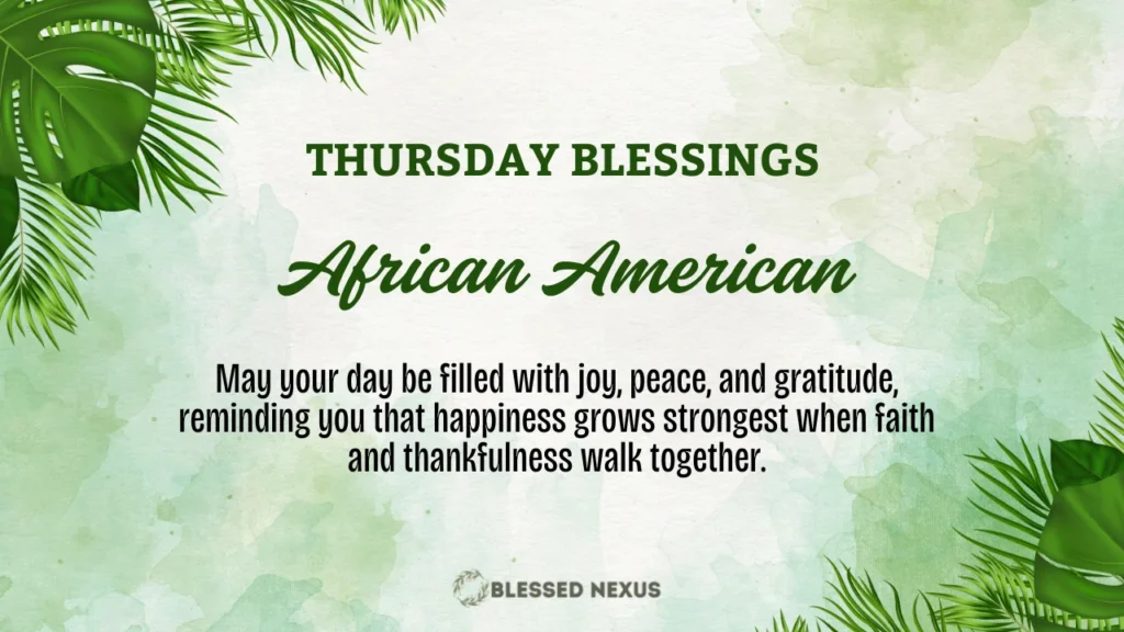 African American Thursday Blessings