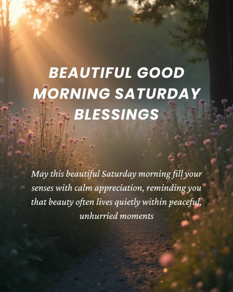 Beautiful Good Morning Saturday Blessings