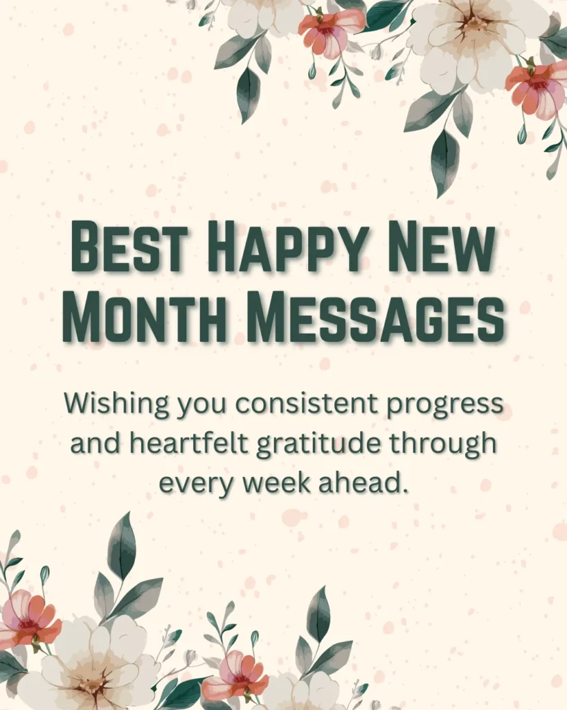 Best Happy New Month Messages